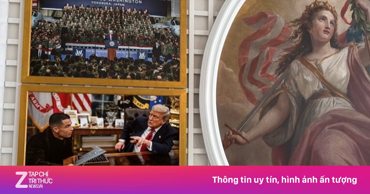 Bức ảnh Ronaldo được treo ở Nhà Trắng gây chú ý