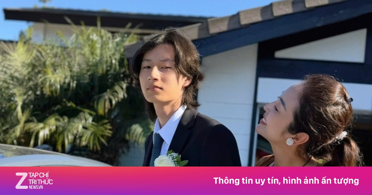 Jennifer Phạm: Con trai 18 tuổi diện vest bảnh bao dự dạ hội