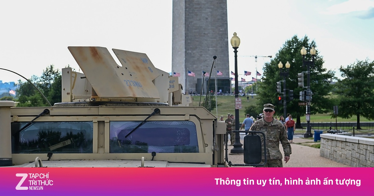 Binh sĩ xuất hiện dày đặc ở thủ đô Mỹ