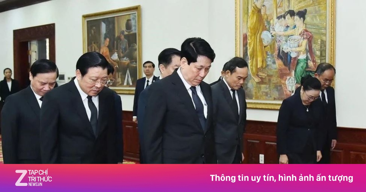 Lãnh đạo cấp cao Đảng, Nhà nước viếng đồng chí Khamtay Siphandone