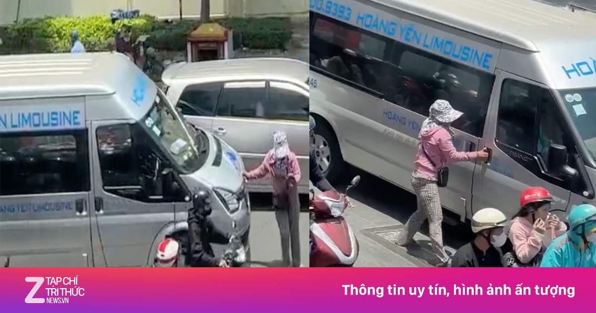 Làm rõ clip người phụ nữ chặn đầu ôtô 16 chỗ trên phố