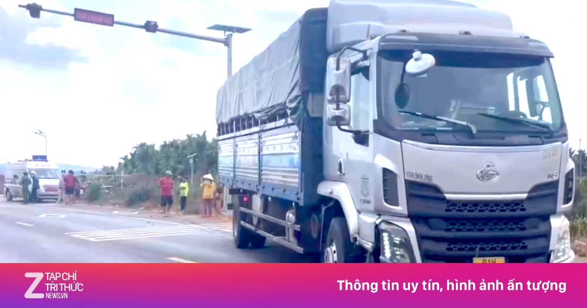 Va chạm xe tải, vợ chồng đi thu mua rau củ tử vong