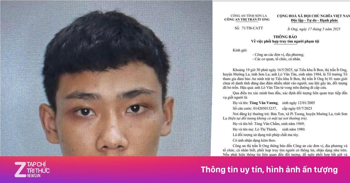 Đặc điểm nhận dạng nghi phạm sát hại Tổ trưởng an ninh trật tự cơ sở