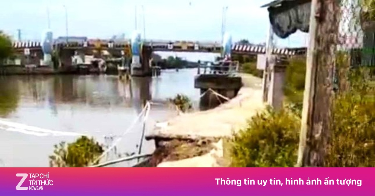 Bạc Liêu: Sạt lở kinh hoàng, nhiều mét mặt đường bị sông 'nuốt chửng'