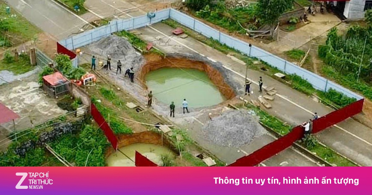 ‘Hố tử thần’ nuốt người đi xe máy có thể thuộc hệ thống ngầm phức tạp
