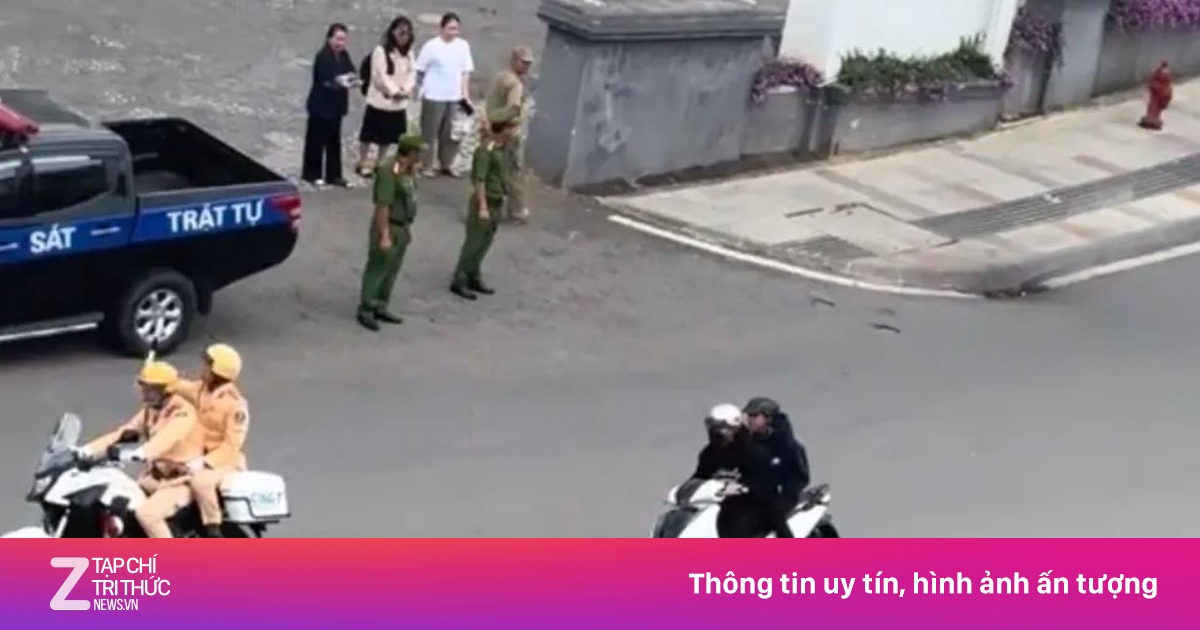 Học sinh lái xe SH chen vào đoàn xe ưu tiên ở Đà Lạt