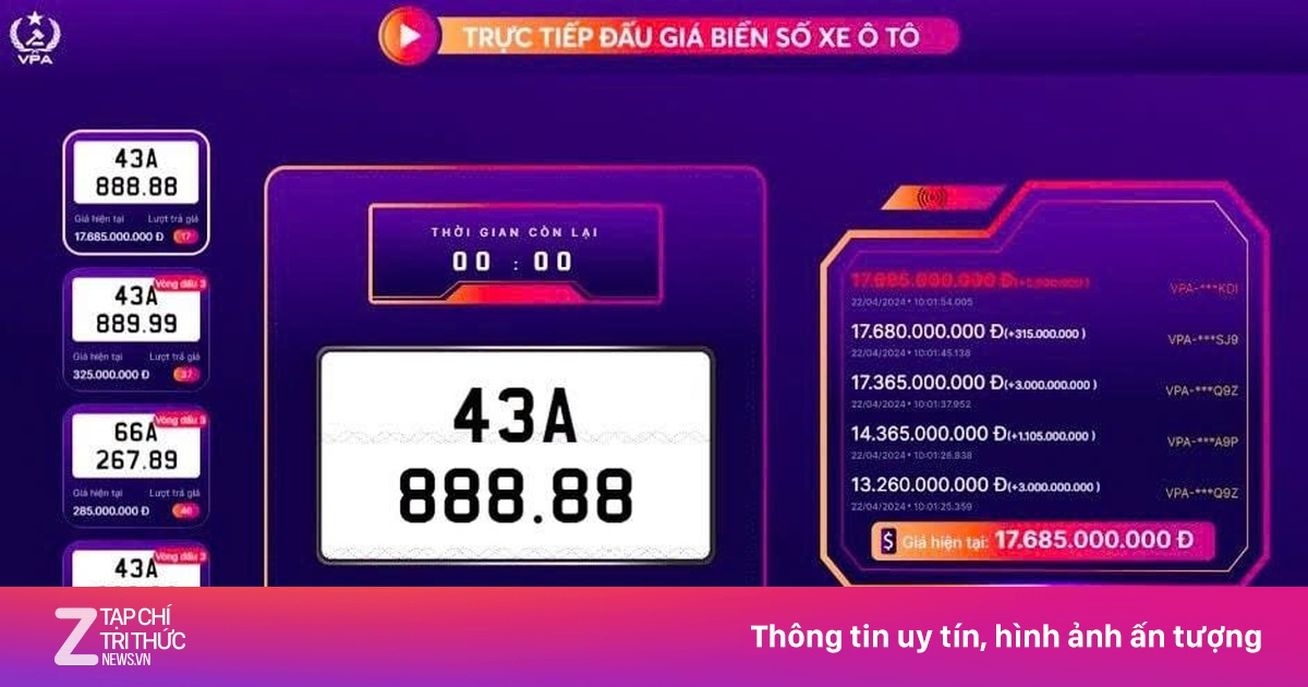 Lần đầu đấu giá biển số ôtô khởi điểm 'khủng' 500 triệu đồng