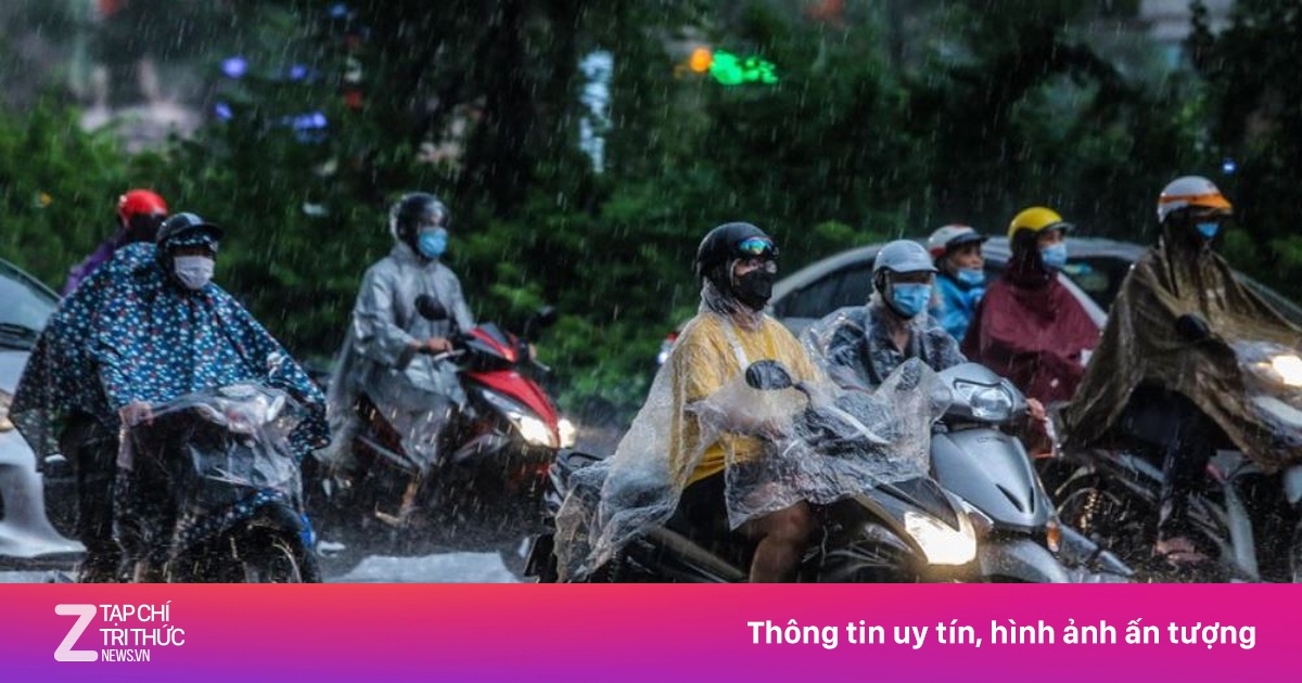 Miền Bắc đón mưa dông vào chiều tối