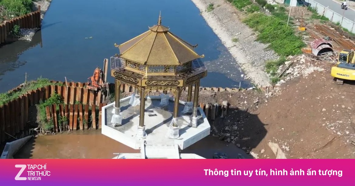 Kiến trúc 'khác lạ' của đập dâng sông Tô Lịch, chủ đầu tư nói gì?