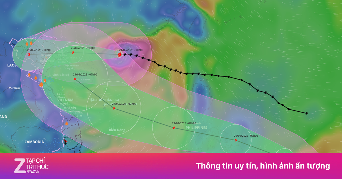 Bão Bualoi có thể rất mạnh trên Biển Đông