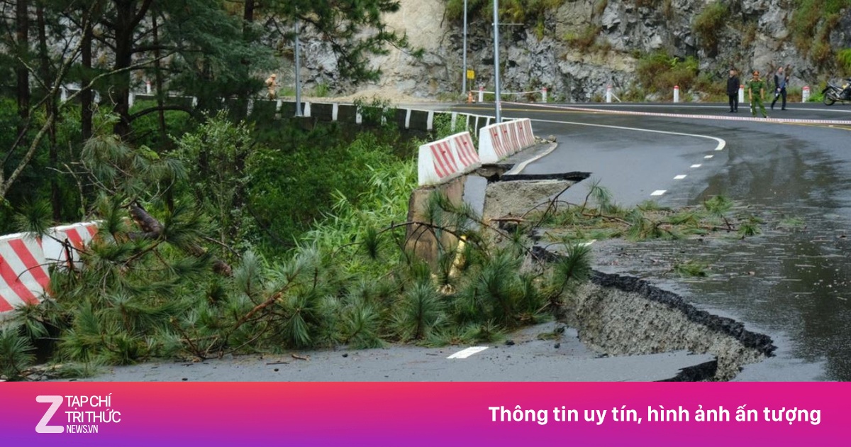 Tình trạng sạt lở khẩn cấp đèo Prenn