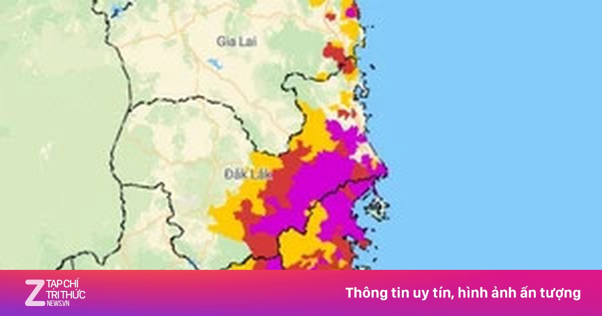 Đắk Lắk, Khánh Hòa mưa lớn, nguy cơ lũ quét và sạt lở trong 6 giờ tới