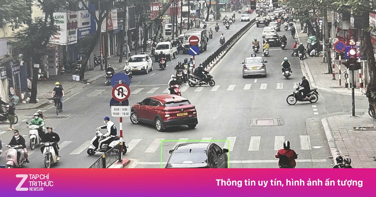 Một ngày, camera AI phát hiện hơn 100 trường hợp vi phạm giao thông
