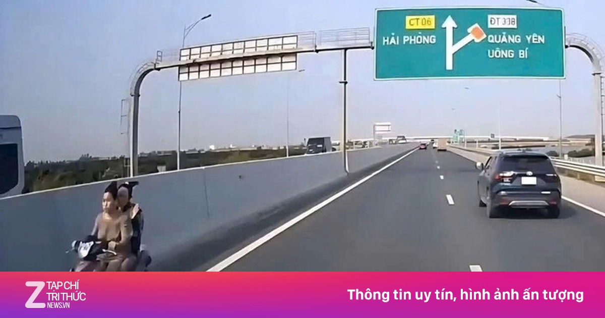 Xử phạt 2 thiếu nữ phóng xe máy ngược chiều ở làn 100km/h trên cao tốc