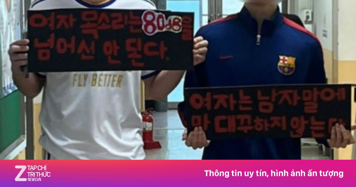 Biểu ngữ 'phụ nữ không được cãi đàn ông' gây phẫn nộ ở Hàn Quốc