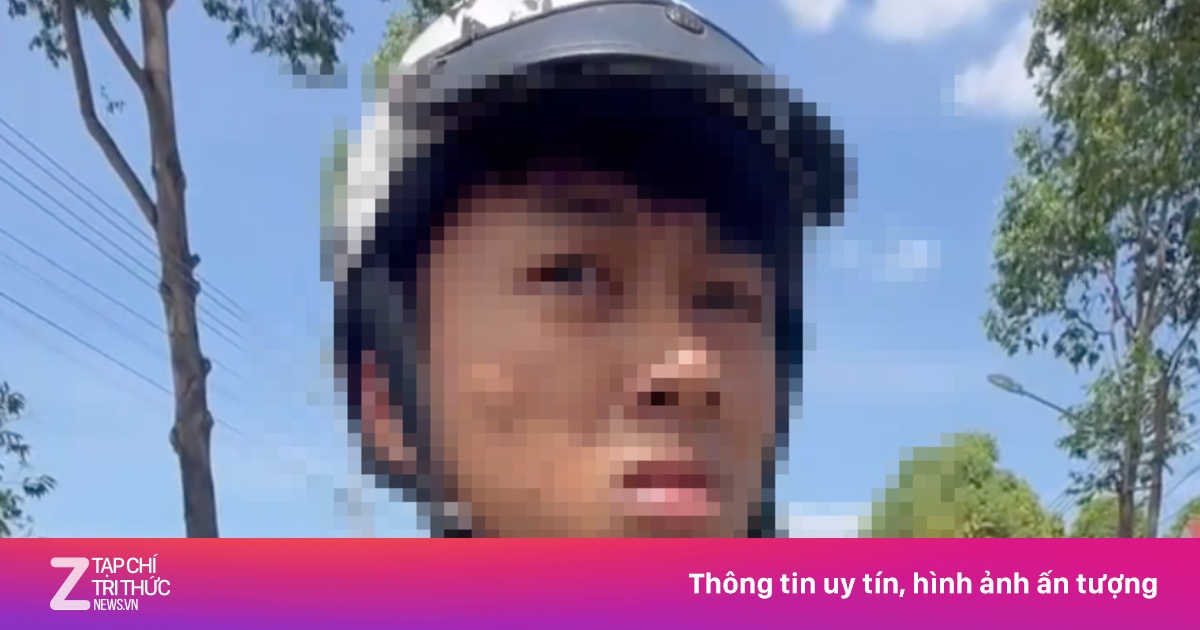 Nam thanh niên run rẩy sau khi đâm trúng ô tô tiền tỷ ở Đồng Nai