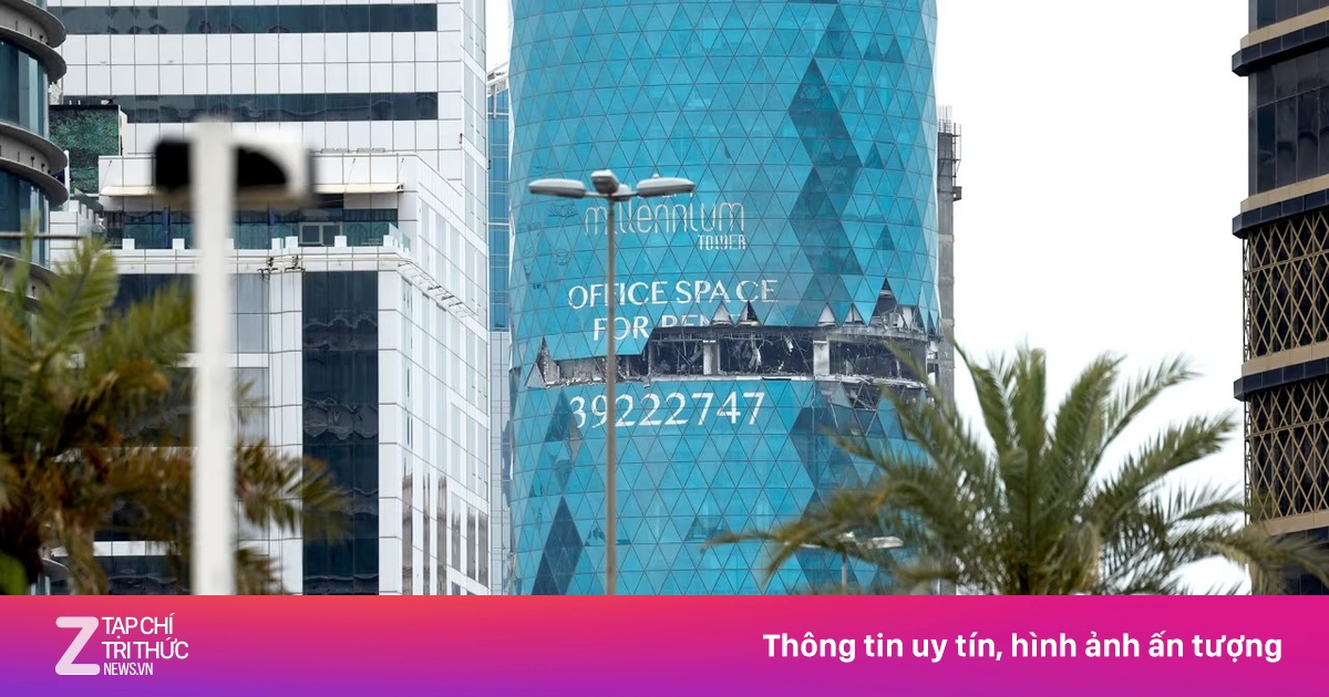 Tòa nhà cao tầng tại thủ đô Bahrain bị trúng đạn không kích trong cuộc xung đột