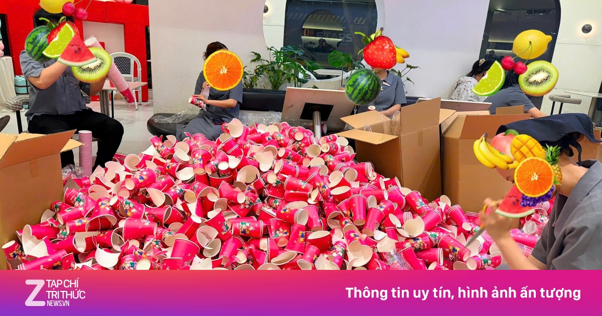 Quán trà sữa Đắk Lắk tiêu hủy 9.000 ly giấy in vi phạm bản quyền