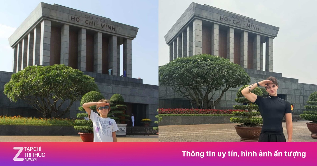 Du khách Pháp tái hiện ảnh chụp trước Lăng Bác sau 13 năm gây sốt mạng xã hội