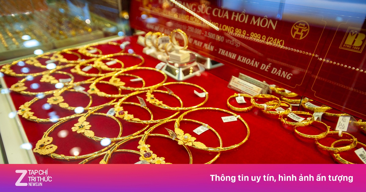 Giá vàng trong nước tạm ngừng tăng