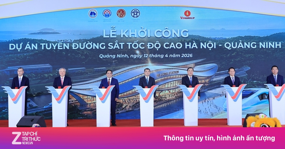 Thủ tướng Lê Minh Hưng dự lễ khởi công tuyến đường sắt tốc độ cao Hà Nội - Quảng Ninh