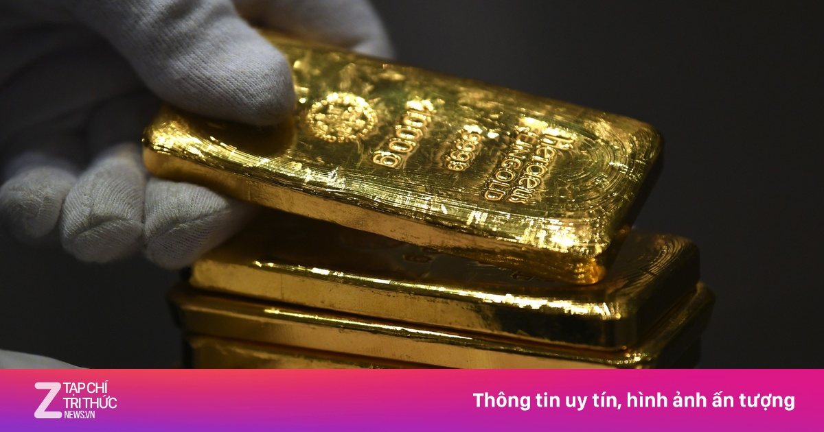 Giá vàng thế giới giảm xuống mức thấp nhất 2 tuần