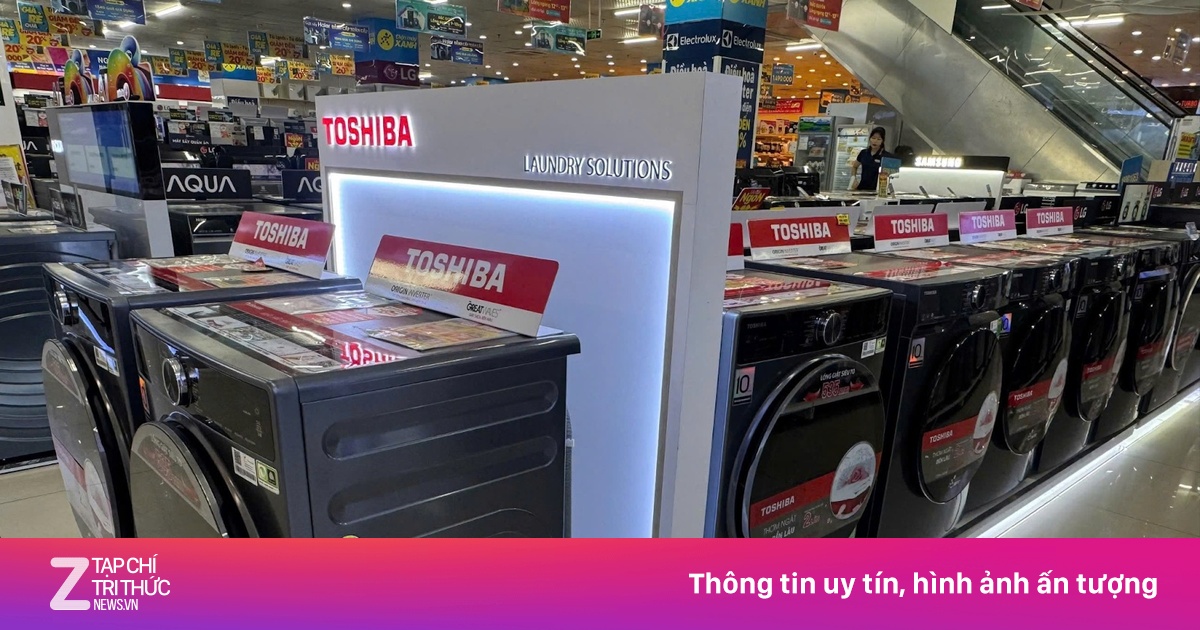 Máy giặt Toshiba dẫn đầu doanh số tháng 9 tại Điện máy Xanh