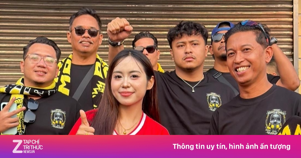 Hot girl Lào ra sân cổ vũ đội tuyển Việt Nam đấu Malaysia