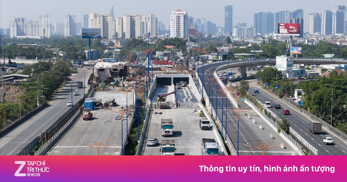 Cận cảnh hầm chui quan trọng nhất nút giao An Phú trước ngày thông xe