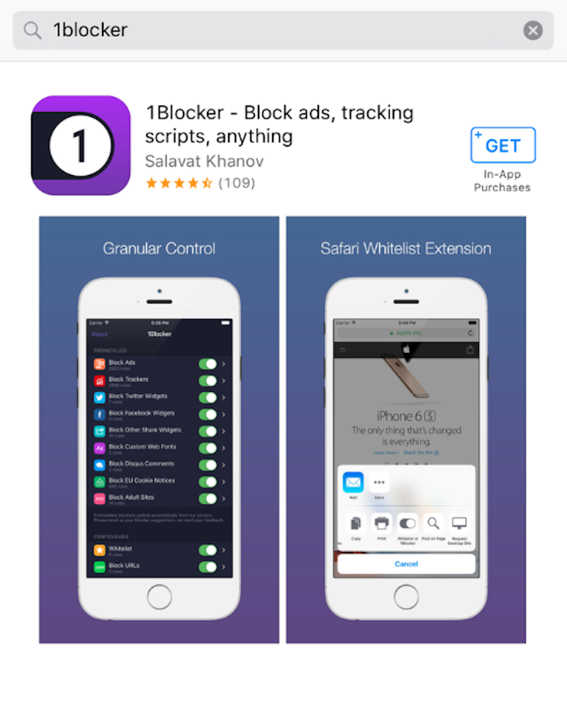 Bước 1: Tải ứng dụng 1Blocker từ App Store.