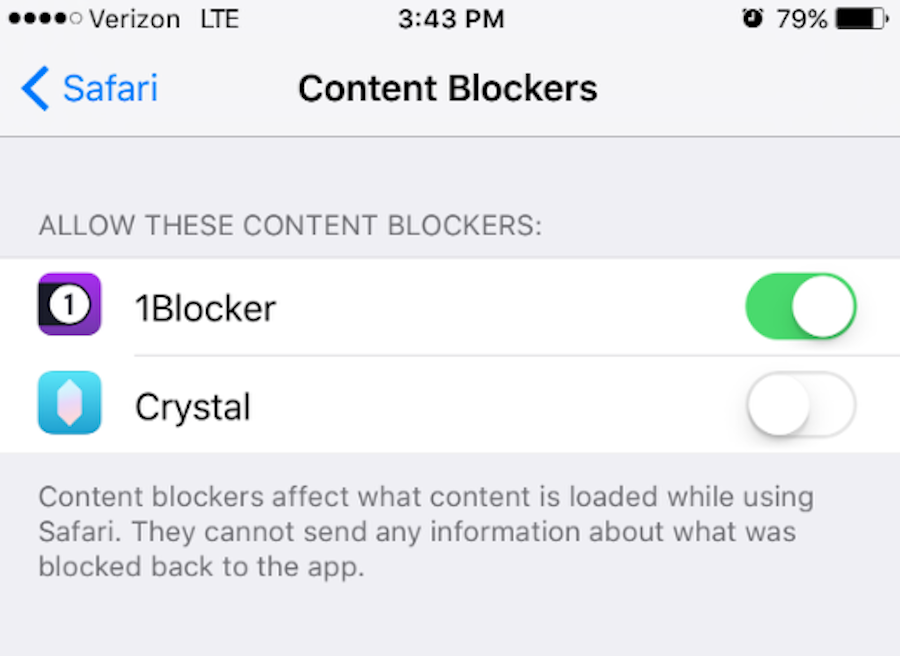 Bước 5: Bật 1Blocker.