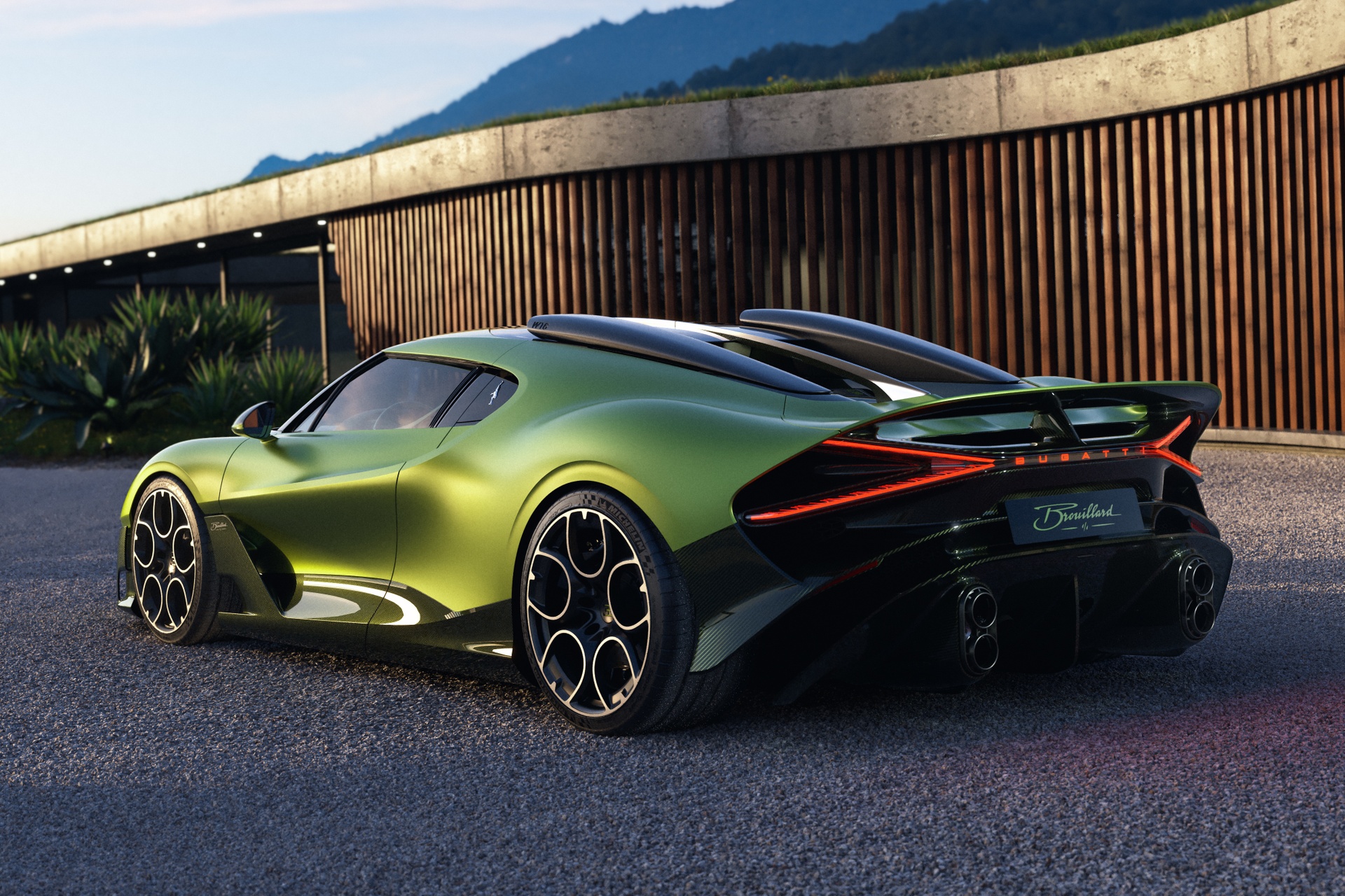 bugatti,  Brouillard,  chiron,  w16 mistral,  w16,  dong co w16,  sieu xe,  hypercar,  bugatti brouillard anh 2