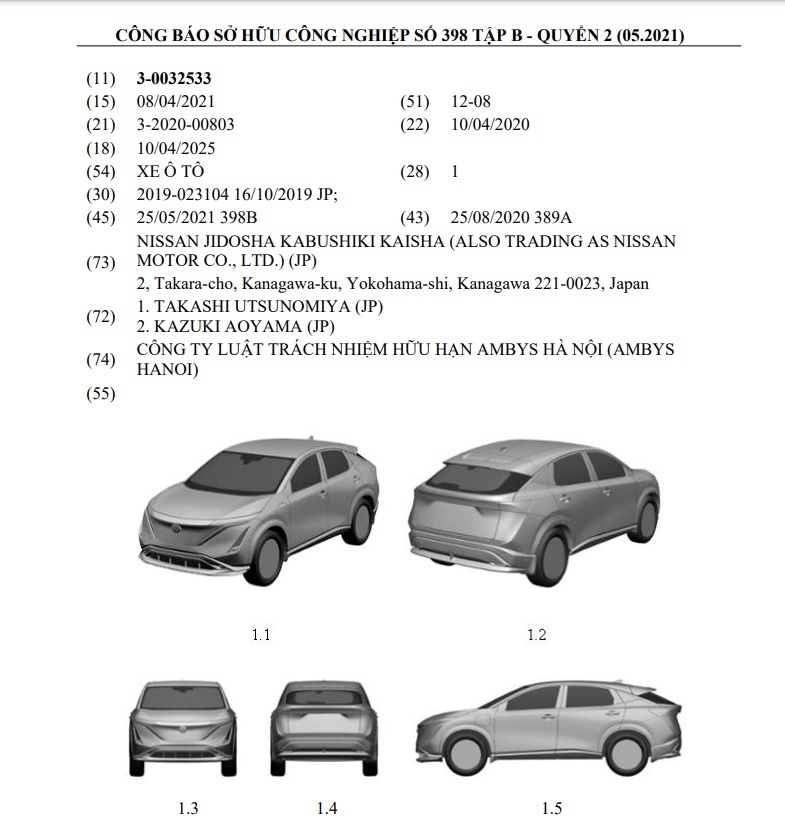 Nissan Ariya duoc dang ky ban quyen tai Viet Nam anh 1
