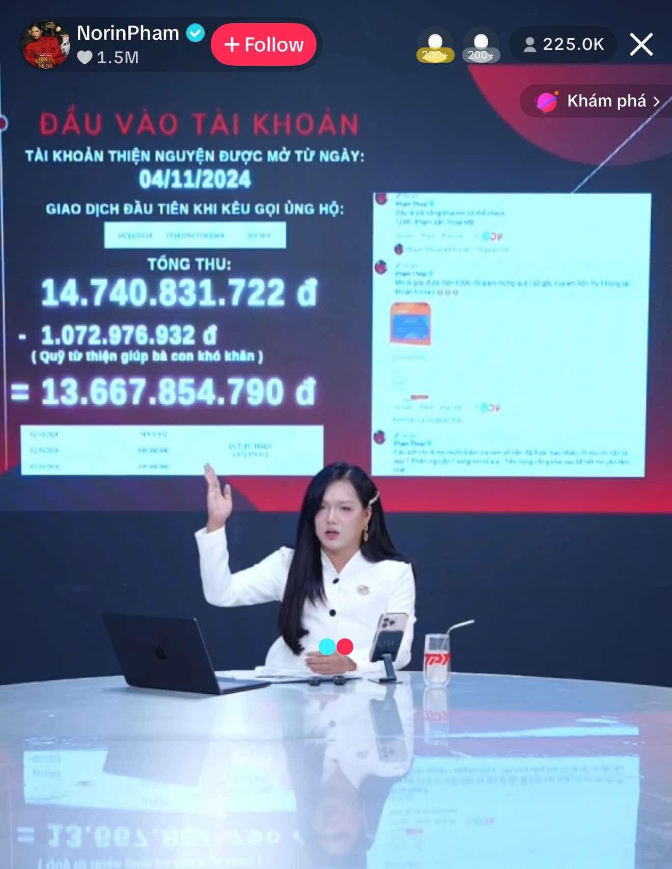 Pham Thoai livestream be Bap anh 1