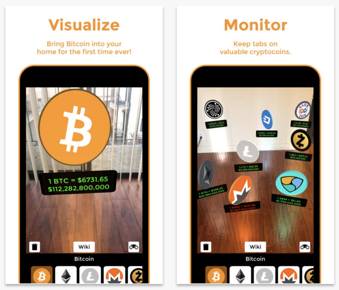 Xem gia Bitcoin qua ung dung thuc te ao anh 1