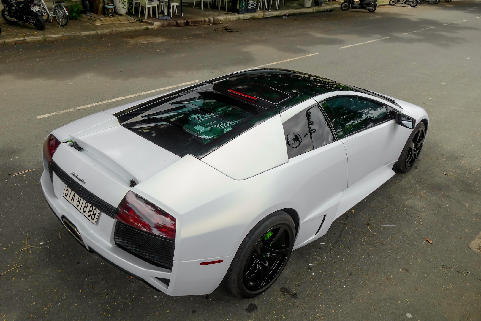 Lamborghini Mucielago LP640 màu xanh cốm ảnh 2 Lamborghini Mucielago LP640 mau xanh com anh 2