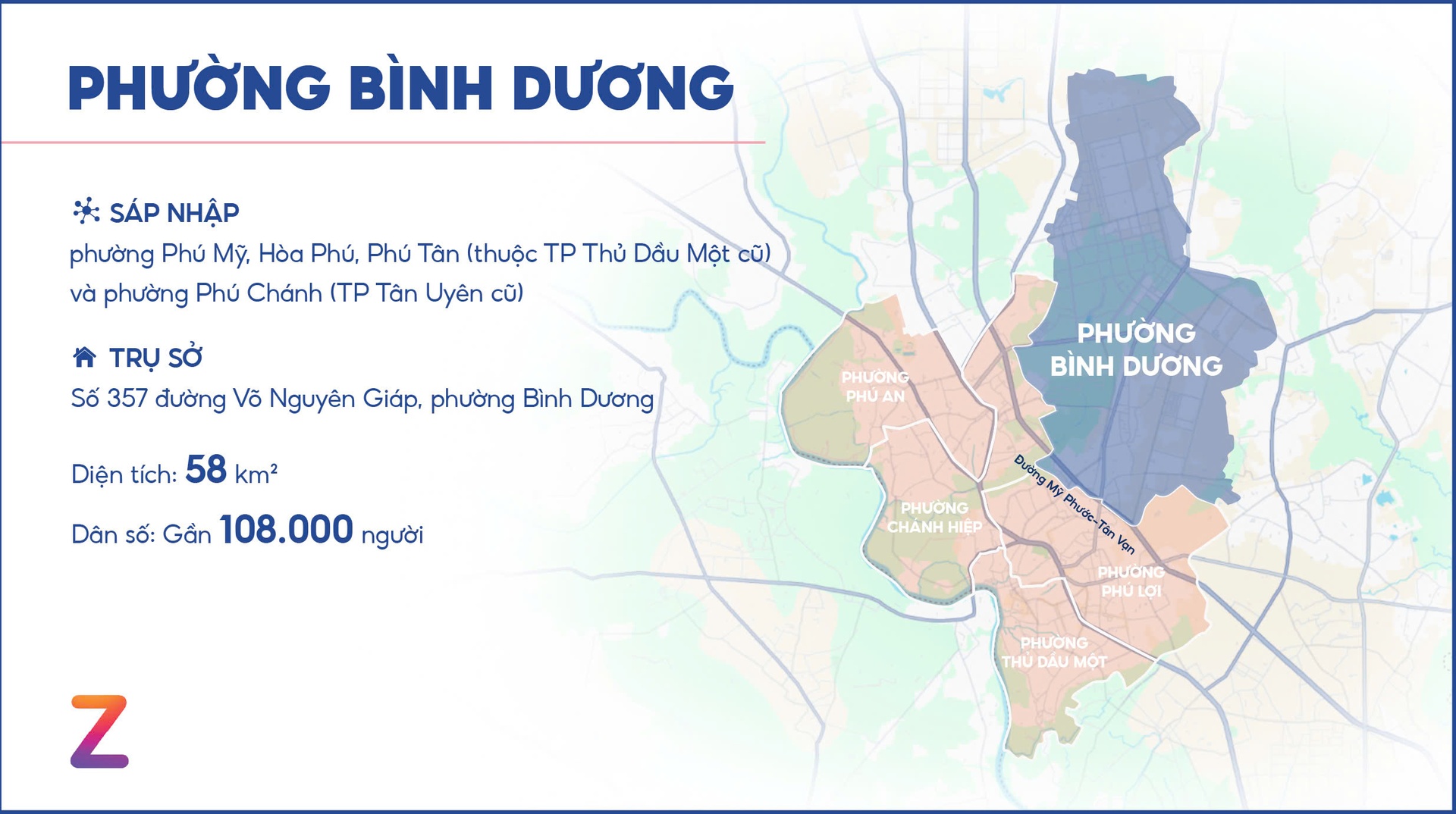 Bản đồ phường Bình Dương. Đồ họa: Đại Bùi. Bản đồ phường Bình Dương. Đồ họa: Đại Bùi.