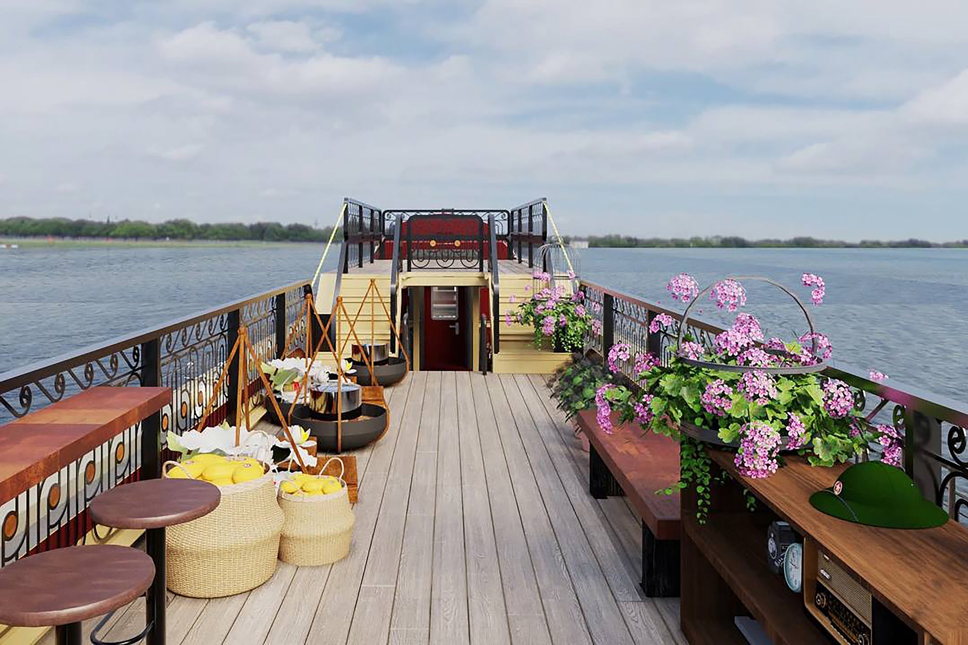 Lần đầu lộ diện toa 'mui trần' trên tàu du lịch 2 tầng Hà Nội