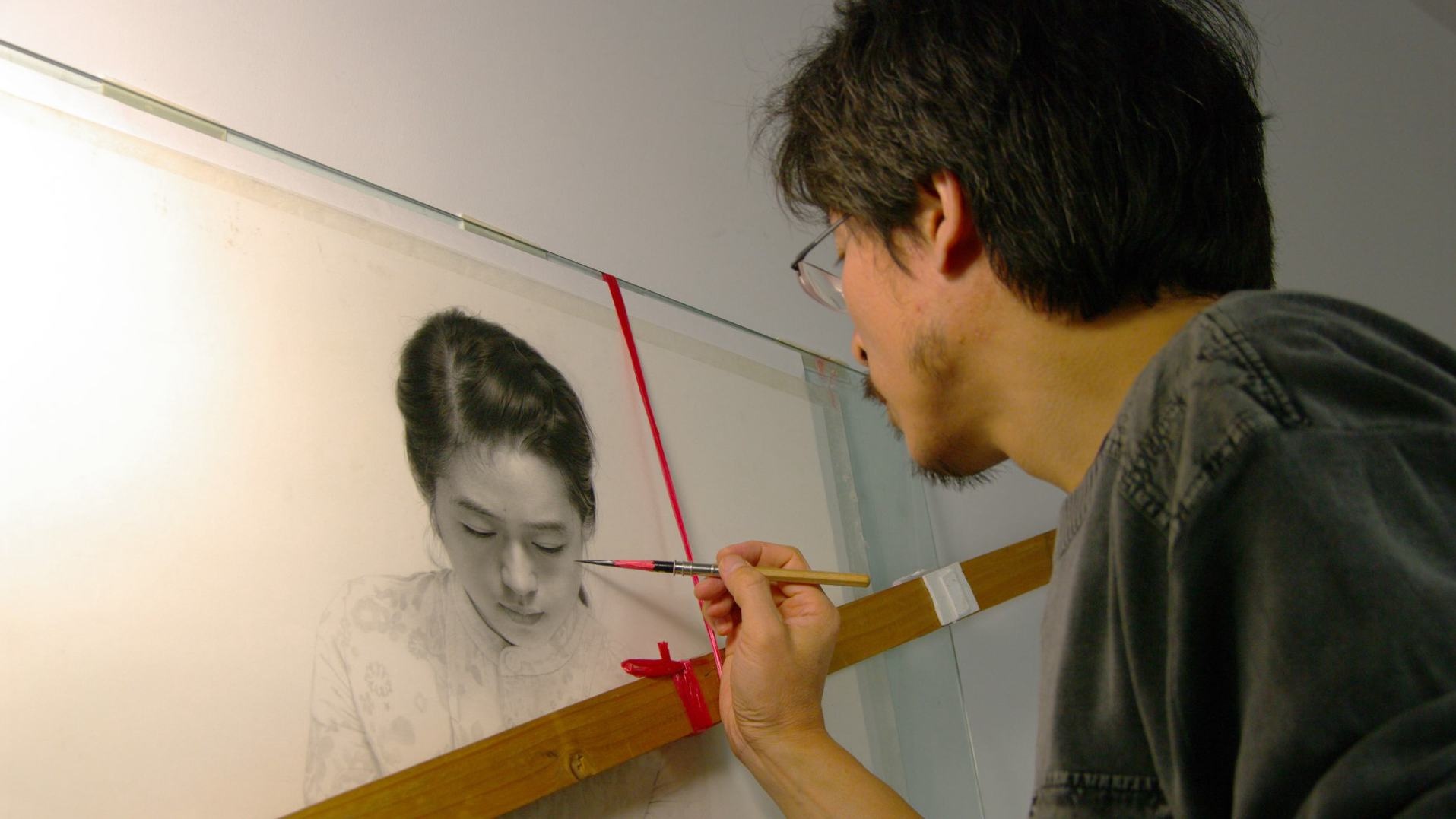 truong phai sieu thuc,  tranh nhu anh, hoa si Lanh Quan,  Leng Jun China,  Leng Jun Mona Lisa,  hoa si Trung Quoc,  Mona Lisa Trung Quoc anh 3