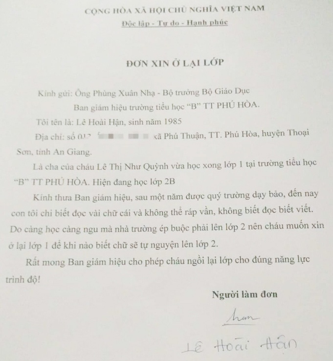 Don xin o lai lop anh 2