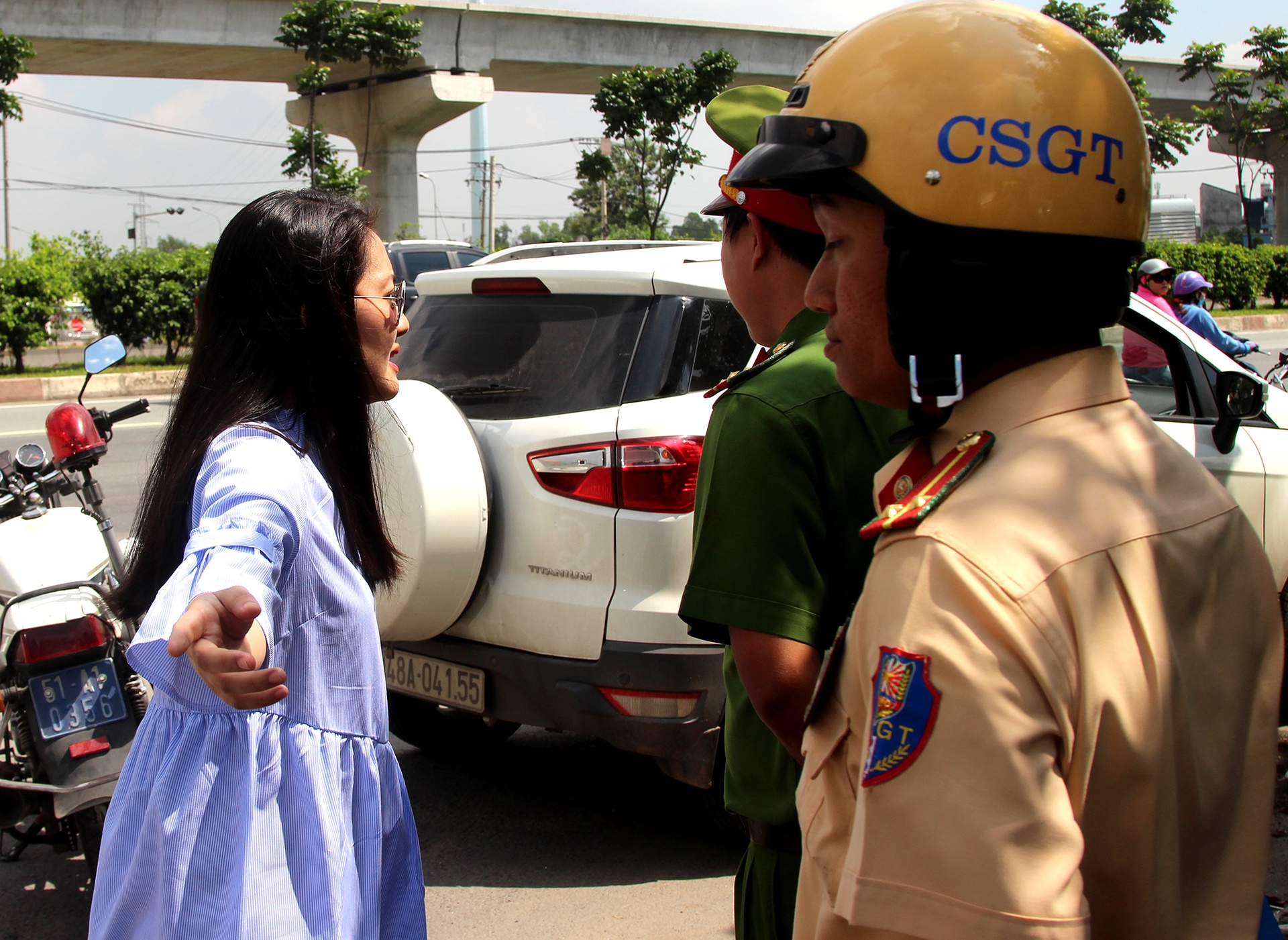 ngoc lan lon tieng voi csgt anh 1