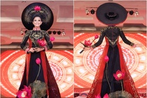 Truong Thi May dien ao dai lam bang toc hinh anh