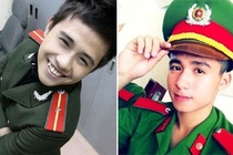 Nhung nam sinh canh sat 'cute' khien dan mang phat sot hinh anh