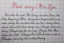 Nét chữ đẹp của Ngân.