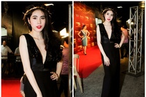 Thuy Tien pho dien vong 1 voi ao xe sau hut mat hinh anh