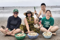 Cao ngao thanh 'trend' o bai bien Hai Phong dip le hinh anh