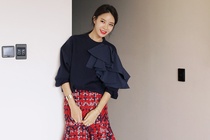 Tin do thoi trang Han chuong mot vay loe bien tau hinh anh