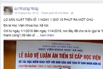 'Lò sản xuất tiến sĩ' gây xôn xao mạng xã hội   