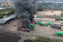 Dieu tra vu chay hang loat container o cang Phu Thai tai Hai Duong hinh anh