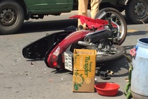 Chong tu vong, vo bi thuong sau va cham xe tai o Dong Nai hinh anh